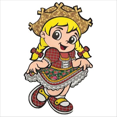 Painel Decorativo de E.V.A Menina Caipira Loira Festa Junina - Ref 204105 - Piffer