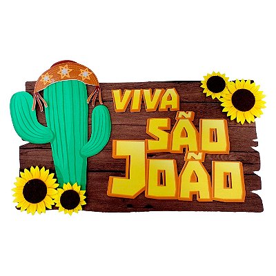 Painel Decortivo de E.V.A Festa Junina Viva São João - Ref 204208 - Piffer