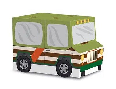 Caixa Surpresa Jipe Festa Mundo dos Dinossauros 13x9x9 com 8 Unidades - Ref 23011040 Cromus