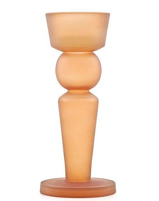 Castiçal Porta Vela de Vidro Marrom 25.5x10.5cm - Home Decor - Ref 1592822 Cromus