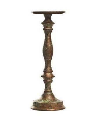 Porta Vela em Aluminio Cobre e Verde 31x10cm Coleção Punta Cana - Home Decor - Ref 1593222 Cromus
