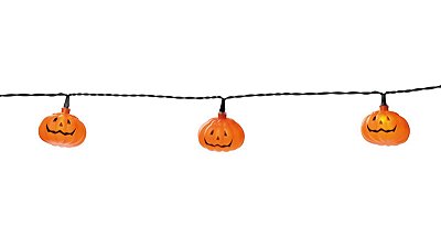 Varal Cordão Luminoso Aboboras Laranja com 10 Leds - Ref 1715007 Halloween Cromus