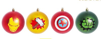 Bola de Natal Avengers 8cm Jogo com 4 Un - Ref 1350799 Cromus