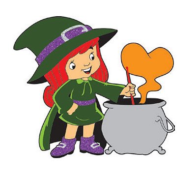 Painel Decorativo de E.V.A Bruxinha 35x35cm Halloween - Grintoy