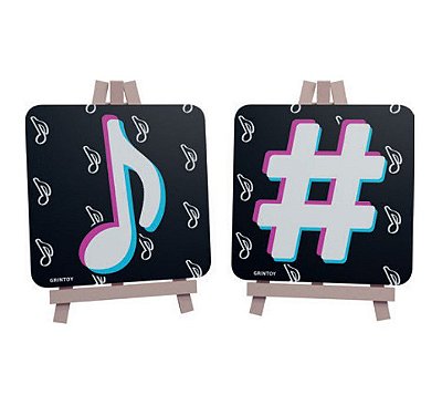 Kit Mini Cavaletes Festa Play Music Notas Musicais com 2 Unidades - Grintoy