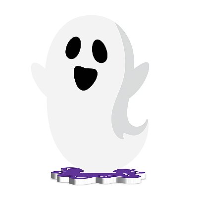 Enfeite Impresso de E.V.A Fantasma Cute - Halloween - Ref 205152 Piffer