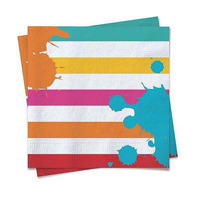 Guardanapo de Papel Decorado Festa das Cores 24,5x24,5 com 20 Folhas - Ref 29000917 Cromus