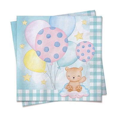 Guardanapo de Papel Decorado Bichinhos Baby 24,5x24,5cm com 20 Folhas - Ref 29002626 Cromus