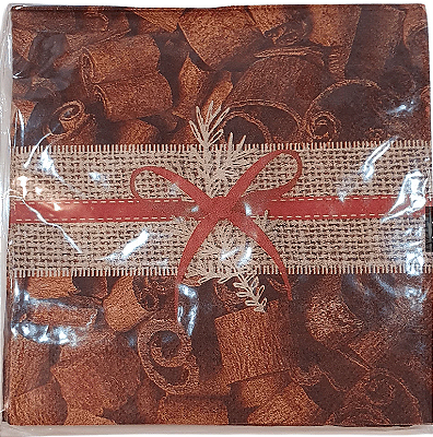 Guardanapo de Papel Decorado Canela 24cm com 20 Folhas - Ref 29001418 Cromus