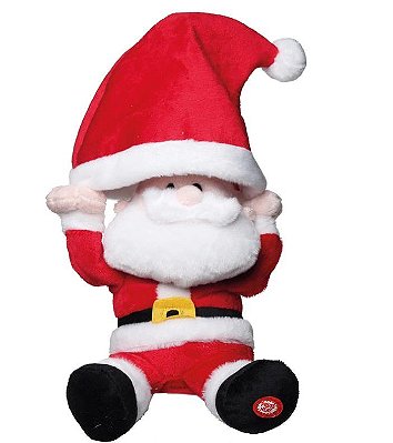 Boneco Papai Noel com Som e Movimento Brincando com a Touca - Ref 1750493 Cromus