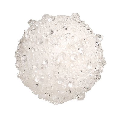 Bola de Natal Decorada Branca com Cristais 10cm Un - Bolas Natalinas - Ref 1693970 Cromus 7899613368088