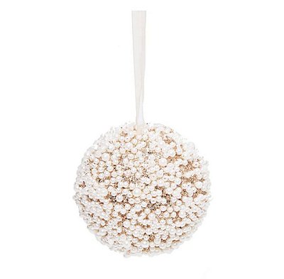 Bola de Natal Nude com Perolas 9cm com 1 Unidade - Bolas Natalinas - Ref 1208953 Cromus
