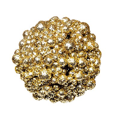 Bola de Natal Crunch Dourada 12cm com 1Un - Bolas Natalinas - Ref 1710660 Cromus