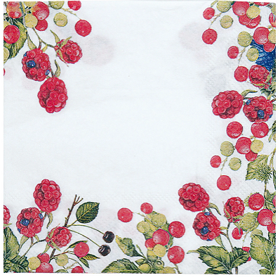Guardanapo de Papel Decorado Berries Natal 24cm com 20 Folhas - Ref 1751293 Cromus