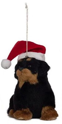 Enfeite Cachorro de Pendurar com Gorro 12cm - Natal Pet Mania - Ref 1014117Pet4 Cromus