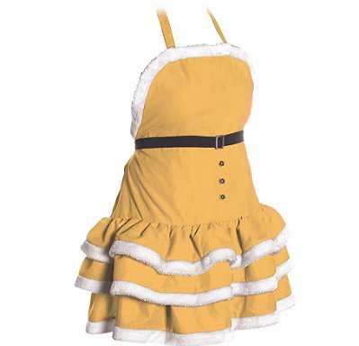 Avental de Natal Mamãe Noel Amarelo - Saias e Acessórios - Ref 1419131 Cromus