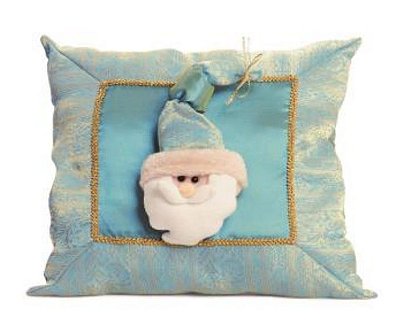 Almofada de Natal Papai Noel Azul Tiffany - Coleção Dubai - Ref 1419081 Cromus