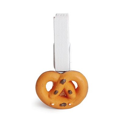 Mini Prendedor de Madeira Decorado Natal Pretzel com 6 Un - Prendedores de Natal - Ref 1210095 Cromus