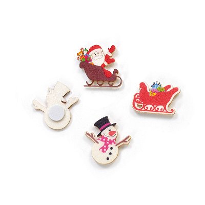 Mini Adesivos Papai Noel Trenó 5x1x1cm com 6Un - Ref 1615401 Cromus