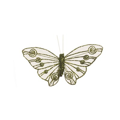 Borboleta Decorativa Verde Claro com Clip Jogo com 6 Un - Coleção Borboletas - Ref 1311866 Cromus