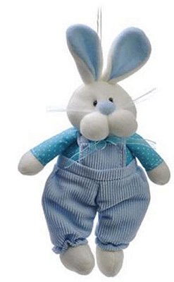 Mini Coelho de Feltro Azul Claro 25cm - Coleção Coelhos Médios - Ref 1220144 Cromus