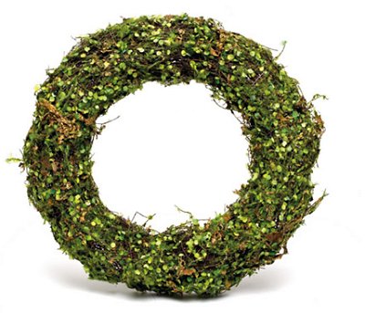 Guirlanda Decorativa Rustica com Folhas 35x35cm - Coleção Rustic - Ref 1826028 Cromus