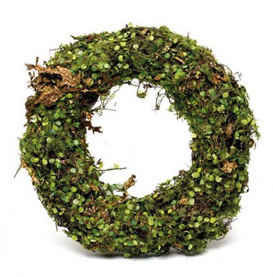 Guirlanda Decorativa Rustica com Folhas 25x25cm - Coleção Rustic - Ref 1826030 Cromus