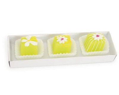 Vela Formato Docinhos Amarelo com 3Un - Velas Candies - Ref 1320407 Cromus