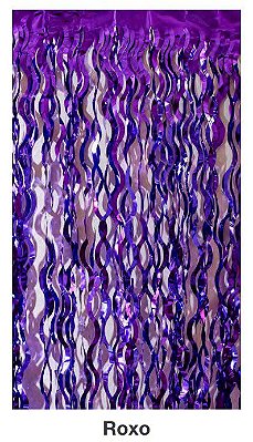 Cortina Decorativa Espiral 2x1mts Roxo - CCS Decorações