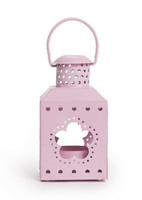 Lamparina Flor Rosa de Metal - Porta Velas - Ref 1520520 Cromus