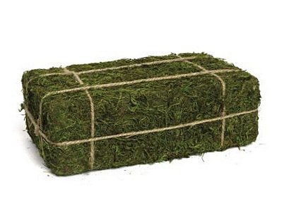 Fardo de Feno Verde Musgo com Cordas 28x11x3cm - Ref 1820039 Cromus