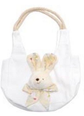 Bolsinha de Tecido com Coelho Floral Amarelo - Coleção Daisy - Ref 1013228 Páscoa Cromus