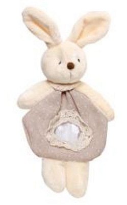 Bolsinha Coelho Poá Chocolate com Visor na Barriga 23x10x5cm - Ref 1827280 Cromus