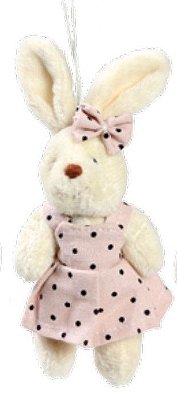 Mini Coelha de Pelúcia Poá Rosa 15cm - Coleção Mint - Ref 1820597FR Páscoa Cromus
