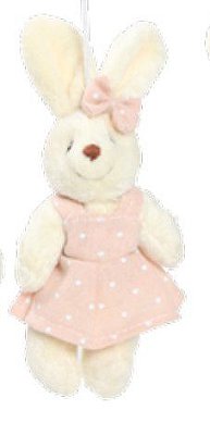 Mini Coelha de Pelúcia Poá Salmão 15cm - Ref 1820636FS Páscoa Cromus