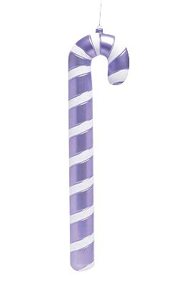 Enfeite Para Pendurar Bengala Lilás e Branco 40x13x6cm - Trend Raibow - Ref 1019738 Cromus