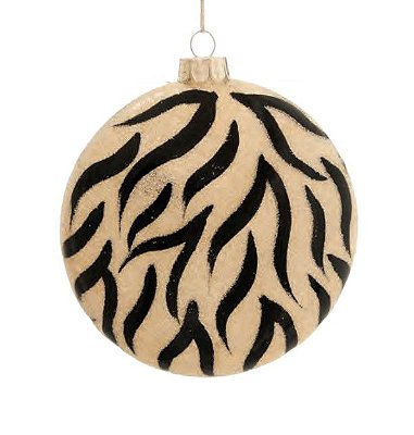 Bolas de Vidro Zebra Branco e Preto cm com 2 Un - Ref 1211412 Cromus