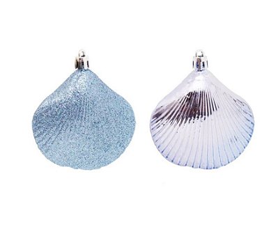 Enfeite de Pendurar Conchas Azul com 4Un - Coleção Seychelles - Ref 1205734 Cromus