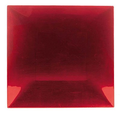 Sousplat de Melamina Quadrado Vermelho 33cm - Ref 1241109 Cromus