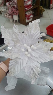 Flor de Natal Poisentia Branca - Ref 1712317 Cromus