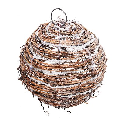 Bola de Rattan Natural Nevada 15cm - Coleção Chalé - Ref 1209813 Cromus