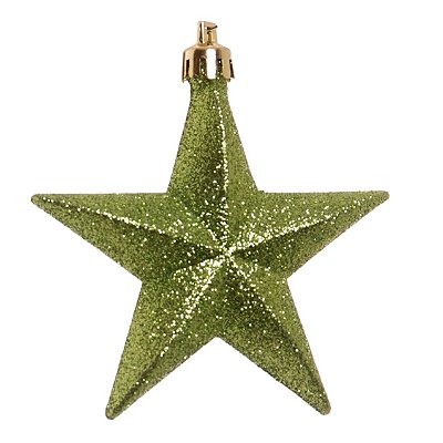 Enfeite Pendurar Estrelas Verde 10x10x3cm com 6 Unidades - Ref 1318100 Cromus