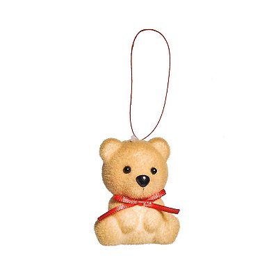 Enfeite Pendurar Mini Urso com Laço 6x5x4cm com 1 Unidade - Ref 1692880 Cromus
