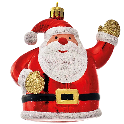 Enfeite Pendurar Papai Noel Vermelho 9x8x4cm com 3 Unidades - Ref 1593324 Cromus