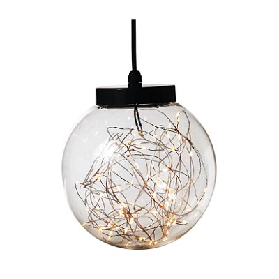 Bola de Acrílico com 200 Leds Cor Clara Bivolt 25x25x25cm com Strobo com 1 Unidade - Ref 1691953 Cromus