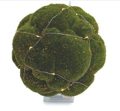 Bola de Musgo Grama com Led Fio de Fada Amarelo e 15cm com 1 Unidade - Ref 1510813 Cromus