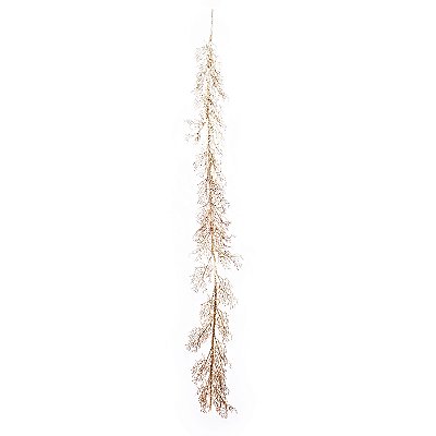 Galho Longo de Natal Folhagens Galhos Nude de Glitter 180x6x1cm - Ref 1202187 Cromus