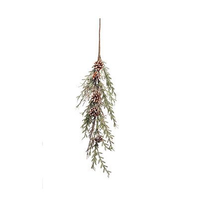 Galho Longo de Natal com Pinhas 115x15x7cm - Ref 1690436 Cromus