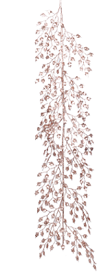 Galho Longo de Natal Folhagens Galhos Rosê de Glitter 140x20x2cm - Ref 1022197 Cromus