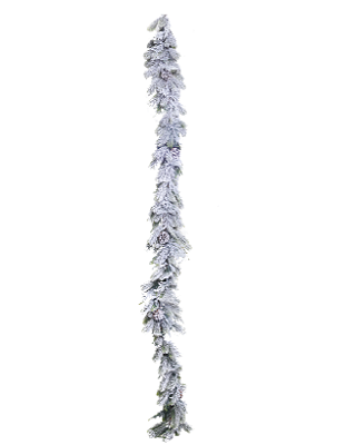 Galho Longo Pinheiro Nevado com Pinhas 195x20x9cm - Ref 1020839 Cromus